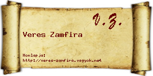 Veres Zamfira névjegykártya